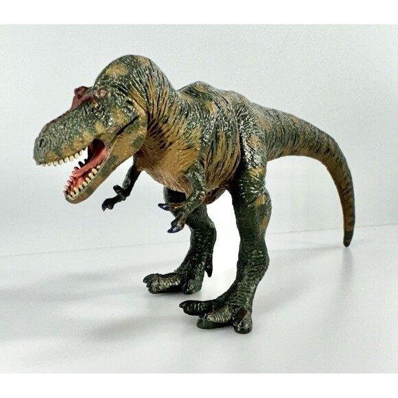 Battat Tyrannosaurus T-Rex Dinosaur Green and Tan Collectible Toy Figure - Picture 3 of 10